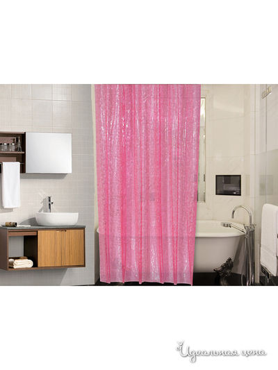 Штора для ванной, 180*180 см Valtery, цвет розовый