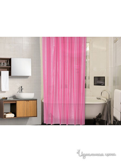 Штора для ванной, 180*180 см Valtery, цвет розовый
