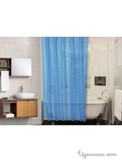 Штора для ванной, 180*180 см Valtery, цвет синий