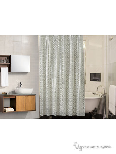 Штора для ванной, 180*180 см Valtery, цвет белый