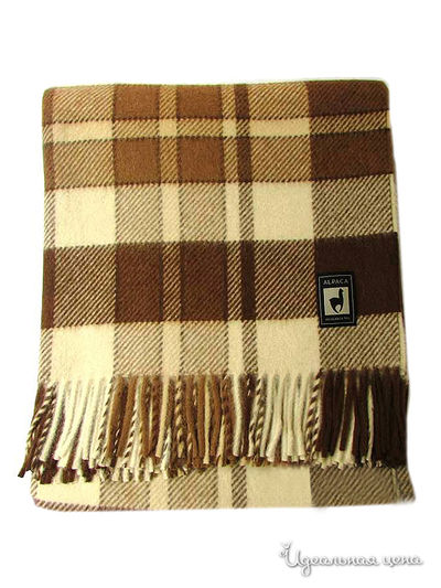 Плед, 150х200 см Valtery, цвет коричневый, бежевый