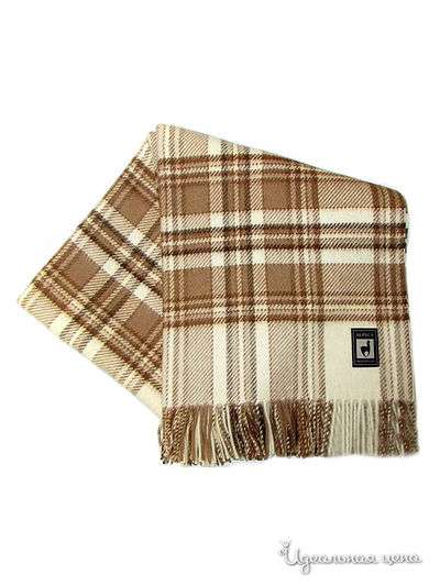 Плед, 150х200 см Valtery, цвет коричневый, белый