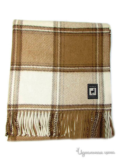 Плед, 170х210 см Valtery, цвет коричневый, бежевый