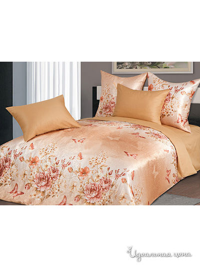 Комплект постельного белья Семейный Goldtex, цвет горчичный
