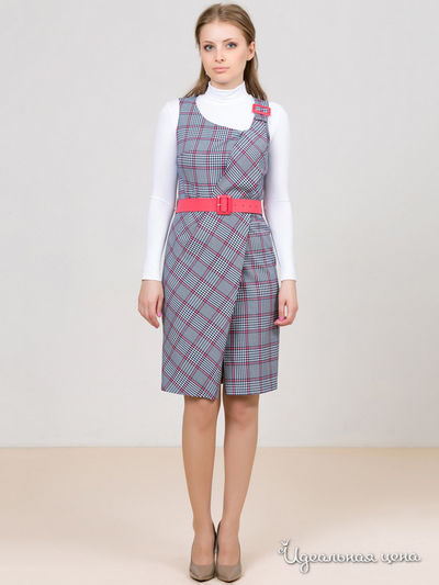 Платье Remix, цвет синий, белый, розовый