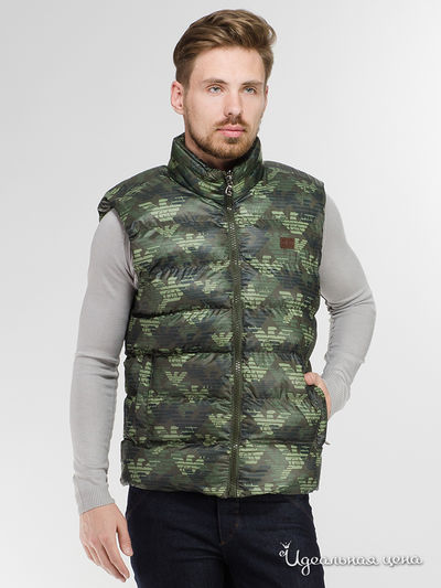 Жилет Armani Jeans, цвет зеленый
