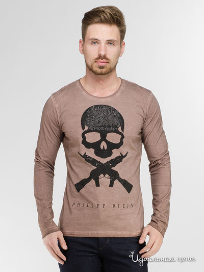 Лонгслив Philipp Plein, цвет коричневый