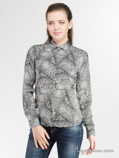 Рубашка Roberto Cavalli, цвет черный, белый