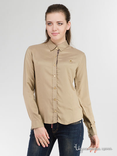 Рубашка Roberto Cavalli, цвет светло-коричневый