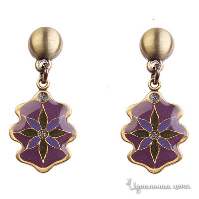 Серьги Clara Bijoux, цвет лиловый, сиреневый