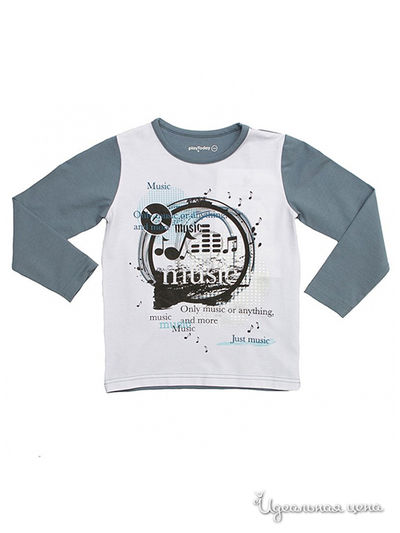 Лонгслив PlayToday, цвет серый, белый