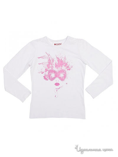 Лонгслив S’COOL!, цвет белый,  малиновый