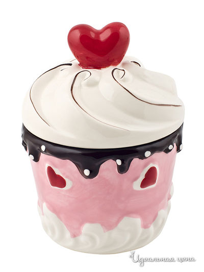 Банка для сыпучих продуктов Elff Decor, цвет розовый