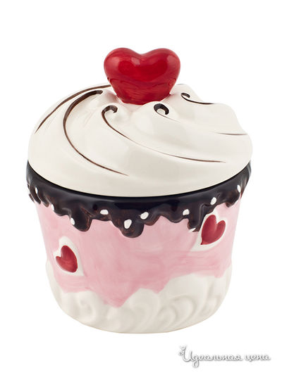 Банка для сыпучих продуктов Elff Decor, цвет розовый