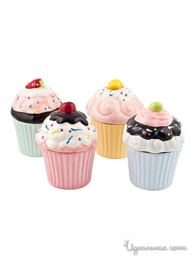 Набор банок, 4 шт Elff Decor, цвет мультиколор