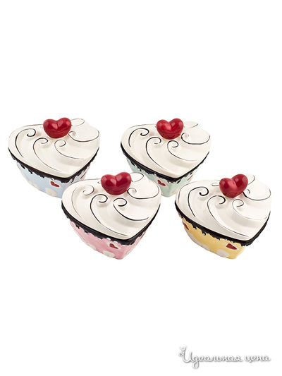 Набор банок с крышками, 4 шт Elff Decor, цвет мультиколор