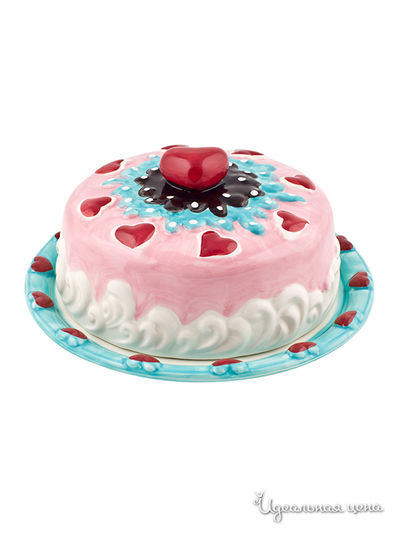 Подставка для торта с крышкой Elff Decor, цвет розовый