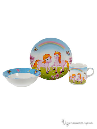 Набор детской посуды, 3 предмета Elff Decor, цвет мультиколор