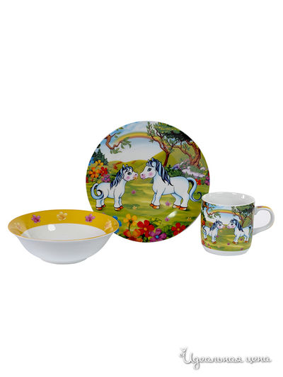 Набор детской посуды, 3 предмета Elff Decor, цвет мультиколор