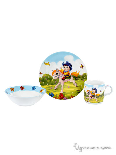 Набор детской посуды, 3 предмета Elff Decor, цвет мультиколор