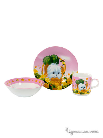 Набор детской посуды, 3 предмета Elff Decor, цвет мультиколор