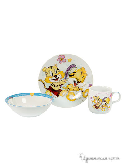 Набор детской посуды, 3 предмета Elff Decor, цвет мультиколор