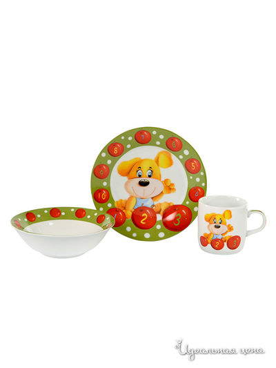 Набор детской посуды, 3 предмета Elff Decor, цвет мультиколор