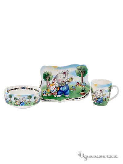 Набор детской посуды, 3 предмета Elff Decor, цвет мультиколор