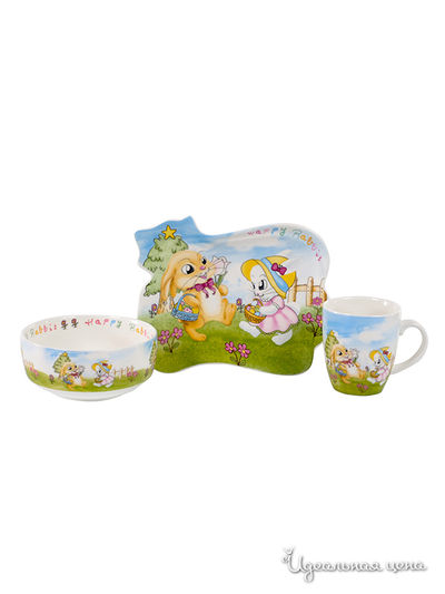 Набор детской посуды, 3 предмета Elff Decor, цвет мультиколор