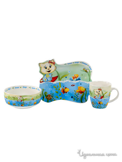 Набор детской посуды, 3 предмета Elff Decor, цвет мультиколор