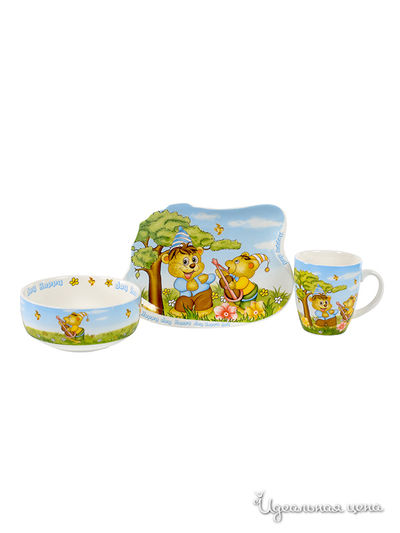 Набор детской посуды, 3 предмета Elff Decor, цвет мультиколор