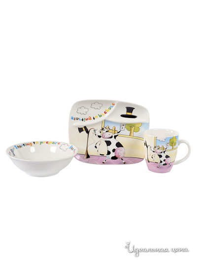 Набор детской посуды, 3 предмета Elff Decor, цвет мультиколор