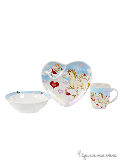 Набор детской посуды, 3 предмета Elff Decor, цвет мультиколор