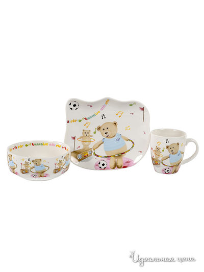 Набор детской посуды, 3 предмета Elff Decor, цвет мультиколор