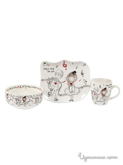 Набор детской посуды, 3 предмета Elff Decor, цвет мультиколор