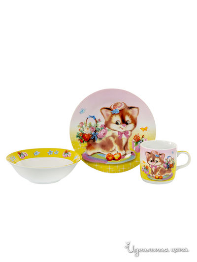 Набор детской посуды, 3 предмета Elff Decor, цвет мультиколор