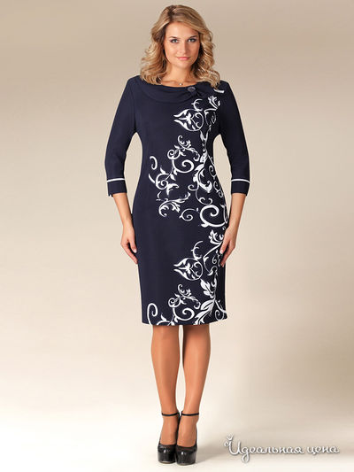 Платье Amelia Lux, цвет синий, белый