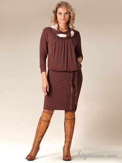 Платье Amelia Lux, цвет коричневый