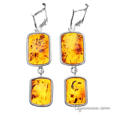 Серьги Эсмеральда, цвет коричневый