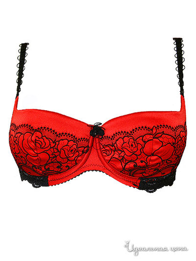 Бюстгальтер-балконет V.I.P.A, цвет красный, черный