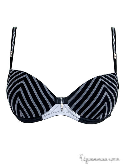 Бюстгальтер пуш-ап V.I.P.A, цвет черный, серый