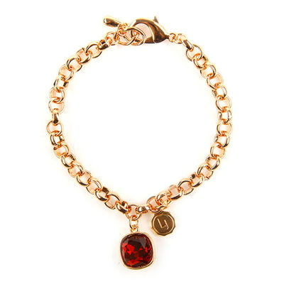 Браслет Lizas, цвет темно-красный, золотой