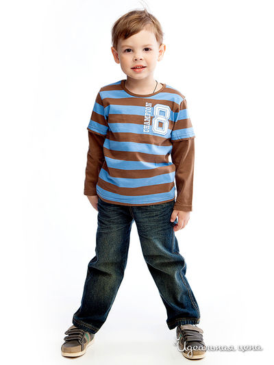 Лонгслив Lovedo, цвет коричневый, голубой