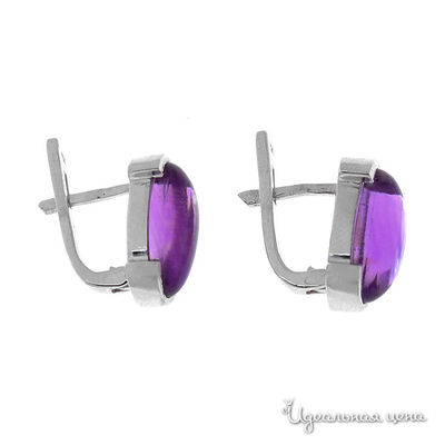 Серьги Эсмеральда, цвет серебряный, фиолетовый