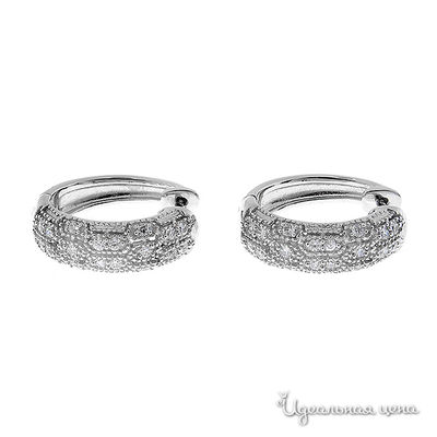 Серьги Эсмеральда, цвет серебряный