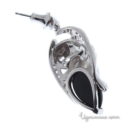 Серьги Эсмеральда, цвет cсеребряный, черный