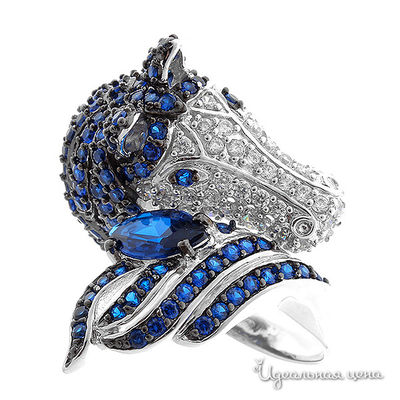 Кольцо Migura, цвет серебряный, синий