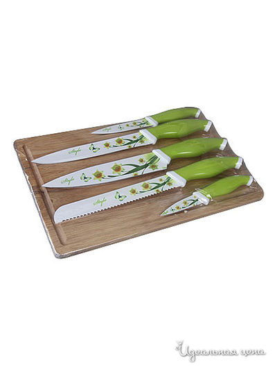 Набор ножей, 5 шт Pomi d'Oro, цвет зеленый