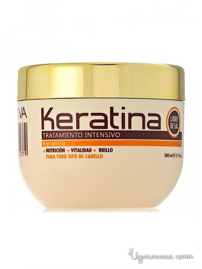 Средство с кератином для поврежденных и хрупких волос, 500 мл, Kativa