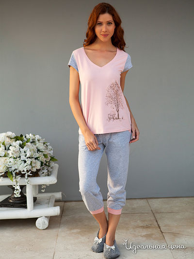 Пижама Hays, цвет розовый, серый